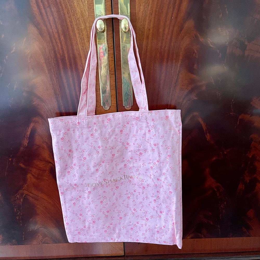 LoveShackFancy Pink Floral Tote Bag - Picture 7 of 13
